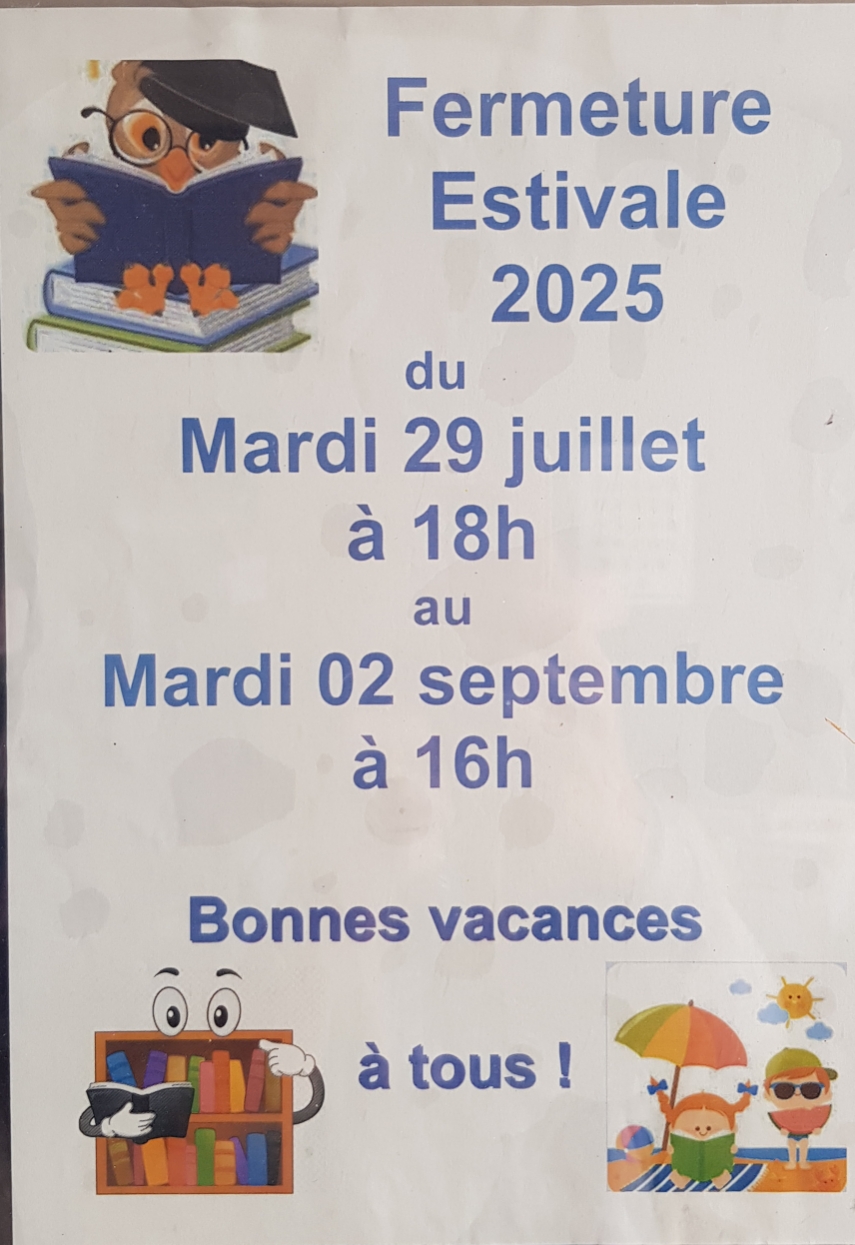 Fermeture bibliothèque