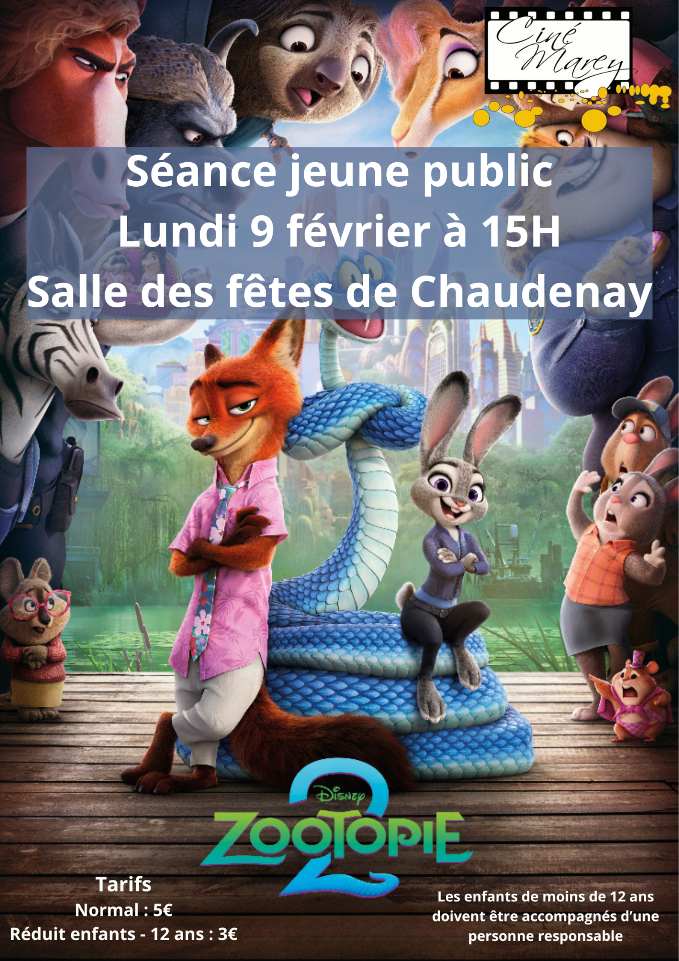 Film Zootopie 2 à Chaudenay